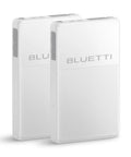 Set of two Top Shelf Portable Power Station 2016Wh Expandable To 8064Wh Lfp Battery Backup units in white.