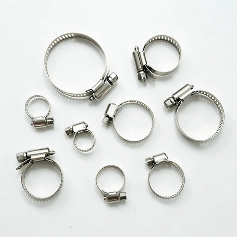 Pro Grade 304 Stainless Steel Adjustable Worm Gear Hose Clamps Kit With 200 Piece Assortment Sizes From Quarter Inch To Two Inch