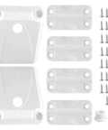 Igloo Cooler Hinge And Latch Replacement Kit For 25 To 165 Quart Coolers, Includes 4 Hinges And 2 Latches, screws visible
