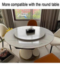 Extra Large Heavy Duty Wooden Lazy Susan Turntable Rotating Serving Tray For Dining Table And Kitchen Counter Handpolished Brown Platter on round table