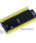 Top view of Three Pack ESP32 S3 Dev Board N16R8 MCU with Dual Mode WiFi Bluetooth Type C, showing measurements for Arduino IoT projects