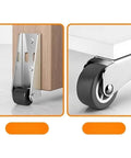 Heavy Duty Sliding Gate Rollers With Vertical Track Anti Sag Support Caster For Driveway And Patio Gates close-up of metal bracket and silent bearing wheels.