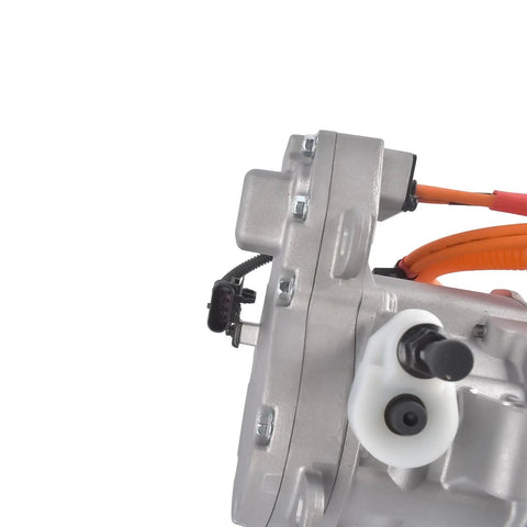 Direct Swap Electric Ev Ac Compressor Fits 2017 To 2020 Tesla Model 3 showing electrical connections and design details.