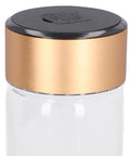 Close-up of the black and gold lid of the Portable Hydrogen Water Bottle With Nasal Inhalation Hose 410ml