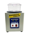 Pro Grade Hardcore Electric Magnetic Tumbler Polisher with timer for precise metal and wood deburring tasks.
