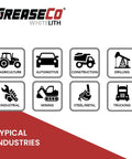 Industries that use All Purpose White Lithium Grease For Garage Doors, Hinges, Rails, Trailers, Hitch Balls, Bicycle Parts, NLGI 2, 8oz Tube