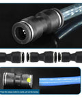 Close-up view of 20 Pack 6mm to 8mm Black Straight Reducer Push to Connect Pneumatic Fittings for air connectors and tools.