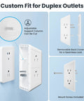 Multi Wall Outlet Surge Protector Plug And Play Setup With Five Adapter Spaced Outlets Four Usb C Fast Charge Ports Soft Night Light Etl Safe White Home Office Must Have adjustable support column and removable back cover