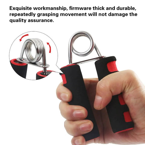 Hand Grip Strengthener Two Pack With Soft Foam Handles for Wrist Forearm and Finger Workout Portable Exercise Tool For Athletes
