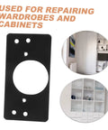 Stainless Steel Hinge Repair Plates Kit 2 Pack For Cabinets And Furniture Durable Mending Plates Easy Install Quick Fix