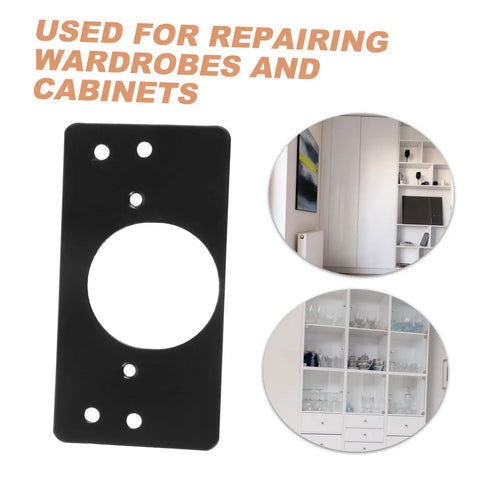 Stainless Steel Hinge Repair Plates Kit 2 Pack For Cabinets And Furniture Durable Mending Plates Easy Install Quick Fix