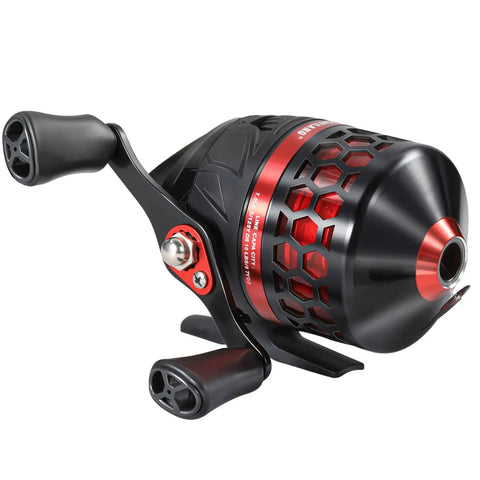 Spincast Fishing Reel With Dial Adjustable Drag And Push Button Casting Pre Spooled Line Kid Friendly Low Profile Design For Easy Handling And Smooth Reeling On Freshwater Adventures