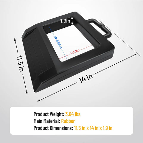 Kickass Heavy Duty Pallet Jack Wheel Chock With Anti Slip Grip, Truck Trailer Rubber Stopper Block For Warehouse Dock Safety, Top Shelf Quality Design That Keeps Your Rig Locked In Place All Day Long So It Rolls Nowhere