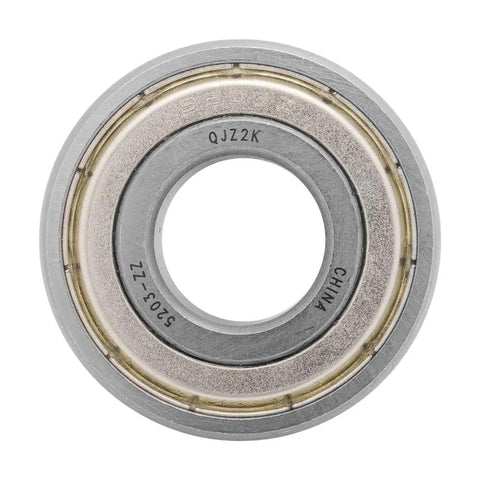 Straight Up Durable 2 Pack 5203 ZZ Angular Contact Ball Bearings With Double Metal Shields, view of inner side.