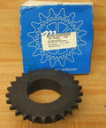 50BTB26 2012 Taper Bushed Sprocket Two And Nine Sixteenth Inch Bore 26 Teeth Heavy Duty Gear next to blue packaging