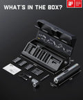 Professional Cordless Electric Screwdriver Kit Packing Serious Torque Punch And Precision Controls To Easily Tackle Furniture Assembly Computer Builds And Appliance Fixes Without Breaking A Sweat in storage case with bits and accessories.