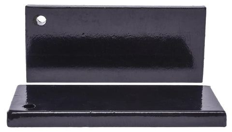 Beefed-Up Heavy Duty Replacement Press Plates For 6 Ton Hydraulic Shop Press Model 555-81518 With Corner Hole One Quarter Inch Thick Two And Eleven Sixteenths Inches Wide One Half Inch High Black Painted Finish, set of 2