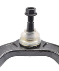 Close-up of Beefed Up Front Upper Control Arm With Ball Joints Replacement Kit for Chevy, showing metal joint and screw.