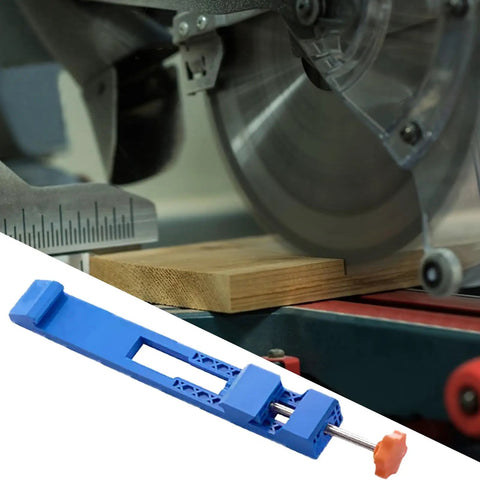 Adjustable Circular Saw Track Guide Rail For Precision Edge Positioning Stable Locking System with a cutting saw and wood piece.