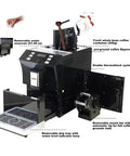 Level Up Your Coffee Game With This Fully Automatic Espresso Machine Built In Grinder And Milk Frother 15 Bar Pressure Coffee Maker open view showing removable parts and features.