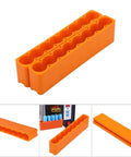 Top Grade 2PC Adjustable Battery Pack Spot Welding Clamps Made From High Heat Resistant Industrial Plastic, orange holder for battery packs.