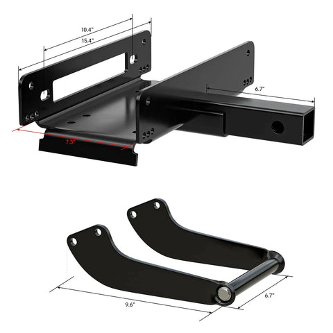 Mounting bracket for 5500 Lb Twelve Volt Electric Winch For ATV UTV Towing Kit With Synthetic Rope One Quarter Inch By Thirty Feet