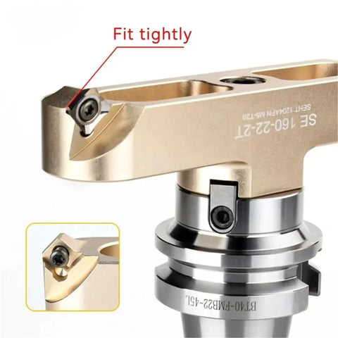 KM12 400R right angle two edged bridge type aluminum milling cutter head precision tool close-up