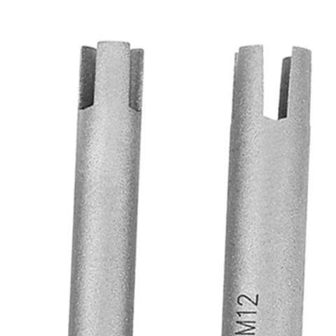Premium Tap Extractor Set Makes Removing Stripped Or Broken Screw Heads A Total Breeze With This High Speed Steel Kit Perfect For Home Repair Jobs Involving Industrial Bolts And Tough Metal Fasteners That Just Won't Budge. HSS tap extractor set, close-up of two sizes