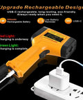 Rechargeable Infrared Temp Gun With Non Contact Laser Readout From Minus 58 Fahrenheit To 1472 Fahrenheit High Accuracy Digital Infrared Temperature Gun For Cooking Griddle Oven Meat Food HVAC Automotive Industrial Use USB C Recharge, USB-C charging view