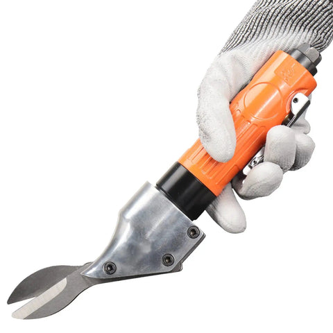 18 Gauge Pneumatic Metal Shear Cutter With Two Blades, Industrial Air Cutter for Stainless Steel, Iron and Aluminum Sheet Metal, Screen Mesh Cutting Tool, Fast 2500 RPM, Built for Tough Jobs