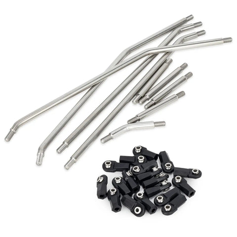 Ultra Light Carbon Fiber LCG Chassis Kit For 1/10 RC Crawler Rigs, High Performance Link Kit stainless links with Delrin fittings
