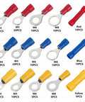 Kick Your Wiring Game Up With This 175 Piece Insulated Electrical Wire Connector Kit Packed With Butts Ring Lugs And Crimp Terminals For All Your Auto Or Home DIY Projects That Need A Solid Crimp Every Single Time. insulated ring lug set, red blue yellow, M4 M5 M6 M8