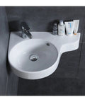 Slick Ceramic Triangle Sink Wall Mounted Corner Basin With Smooth Glaze No Sweat Install Tight Squeeze Savior Comes With Single Handle Faucet