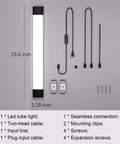 Plug In LED Light Fixture 2Ft Linkable 5000K Under Cabinet Lighting 2500 Lumens 18W Triproof Ceiling Wall Light components