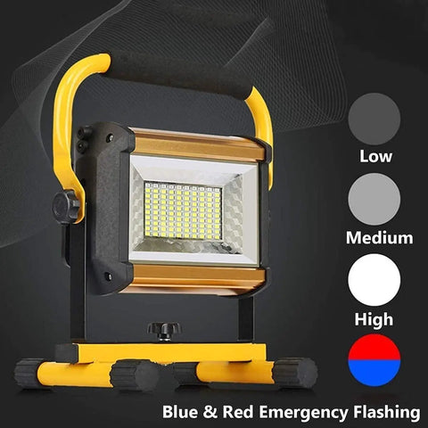 JUDYSSY Spot Lighting Led Floodlight 100W Led Outdoor Flood Lights with adjustable brightness and emergency flashing features.
