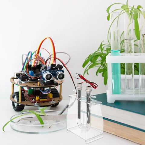 Hands-On Water Electrolysis Demonstration Kit for Science Class with electrochemical display and classroom lab equipment setup