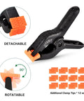 Heavy Duty Backdrop Clamps 4 Inch 12 Pack Muslin Clips with detachable and rotatable tips