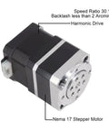 Badass Mini Harmonic Drive Gearbox Delivering Slick Strain Wave Reduction And Ultra Smooth Rotary Actuators Built Tough For Industrial Robot Frames And Cnc Machines Featuring Solid 0.70 Nm Output Torque And Reliable 60 Mm Motor Mounting Specs with Nema 17 Stepper Motor.