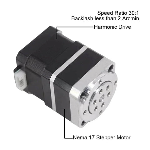 Harmonic Drive Mini High Precision Strain Wave Gear Reducer Rotary Actuators For Industrial Robot And CNC Equipment Motor Kit 0.70Nm