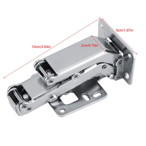 Detailed view of 170 Degree Hydraulic Hidden Cabinet Door Hinges with Quiet Soft Close for Wardrobe and Kitchen Cabinets, steel construction