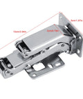 Beefy Heavy Duty Cabinet Hinges With Carbon Steel Build 150-170 Degree Adjustable Wide Opening Hydraulic Cupboard Hinges For Thick Doors 16-40mm With Screws