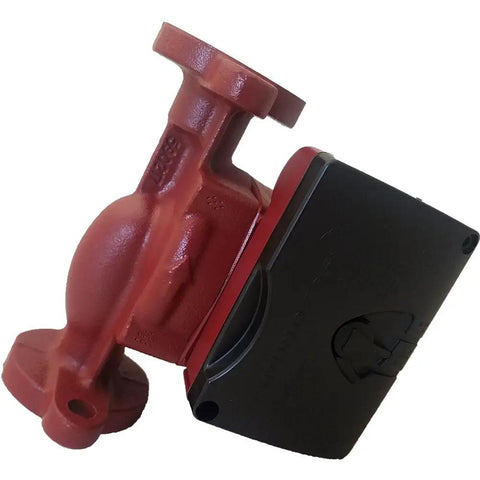 Close-up of a Cast Iron Circulator Pump 1/25 Hp Red With 0-17 GPM Flow, 0-19.5 Ft Head, 145 Psi Max, UL CSA Listed