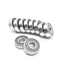 10 Pack Deep Groove Ball Bearings 626Z 6mm X 19mm X 6mm Shielded For Rail Linear Motion Systems, 3D Printer Parts, Industrial Automation Equipment, Durable Mini Bearings For Precision Motion Projects. Shielded steel ball bearings shown stacked