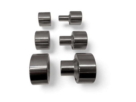 Three Piece Dimple Die Set For Metal Fabrication In One Half Inch Three Quarter Inch And One Inch Dies Heavy Duty Steel