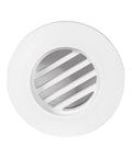 Top view of Transom Drain Plug Scupper Valve Stopper Dockside Must Have For Boats And Yachts Universal Accessory, white, round design.