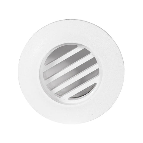 Top view of Transom Drain Plug Scupper Valve Stopper Dockside Must Have For Boats And Yachts Universal Accessory, white, round design.