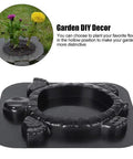 Garden Stepping Stone Mold For Concrete And Cement Crafts DIY Friendly Durable Walkway Path Mold For Patios Lawns And Gardens Great For Outdoor Paths And Planting Flowers In Hollow Centers made of black durable plastic