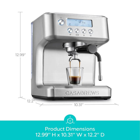 Ultra Espresso Machine With LCD Display And Powerful Milk Frother for cafe quality lattes and cappuccinos at home