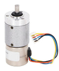 Hardcore Two Phase Four Wire Mini Gear Motor Crafted From Rust Resistant Stainless Steel Helical Gears For Dope 3D Printer Drives And Lightweight Robot Builds, close-up view.