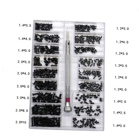 Small Screw Kit For Diyers And Pros Miniature Countersunk Flathead Screws In A Clear Storage Box Carbon Steel Perfect For Repairing